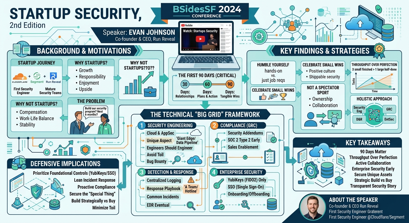 Visual summary for Startup Security, 2nd Edition by Evan Johnson