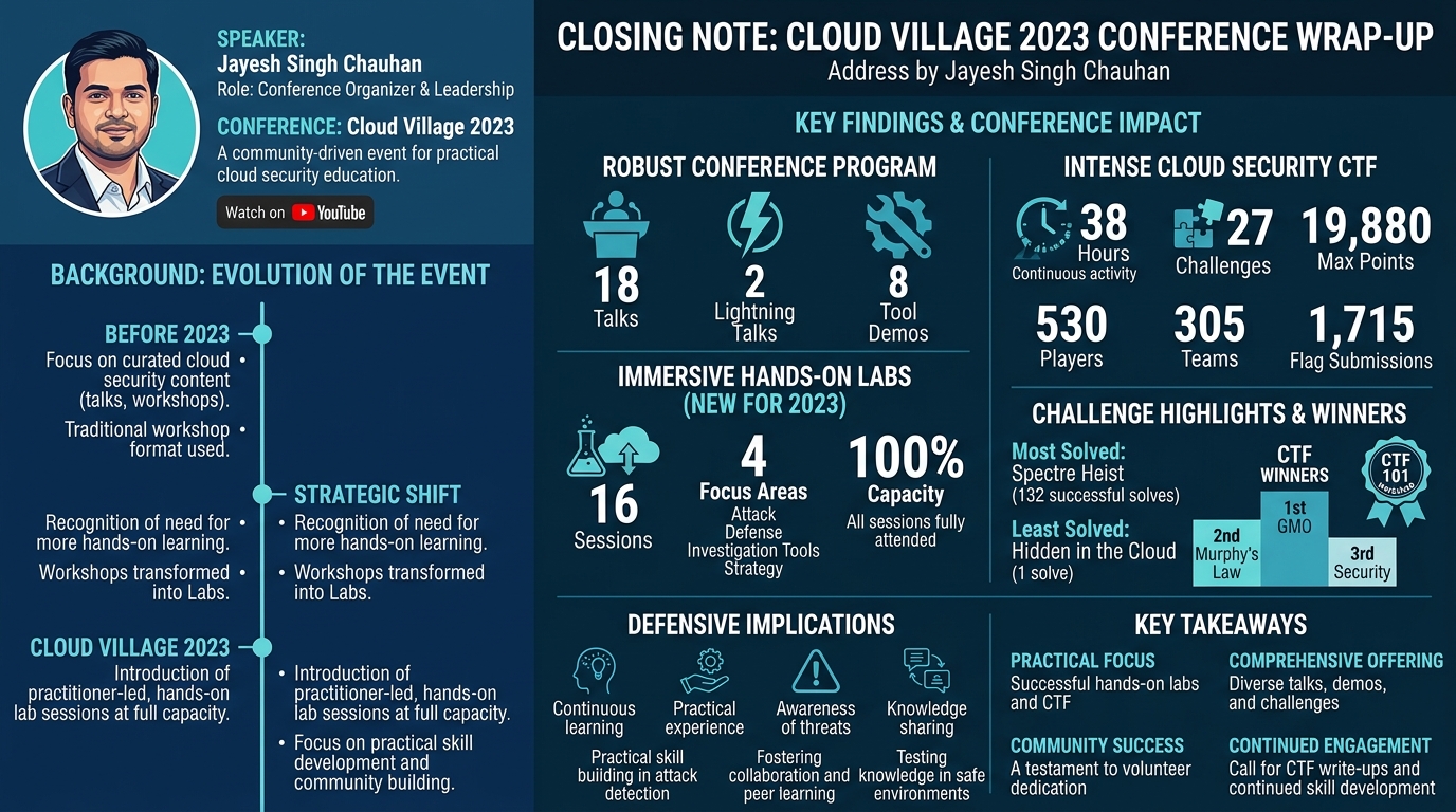Visual summary for Closing Note by Jayesh Singh Chauhan