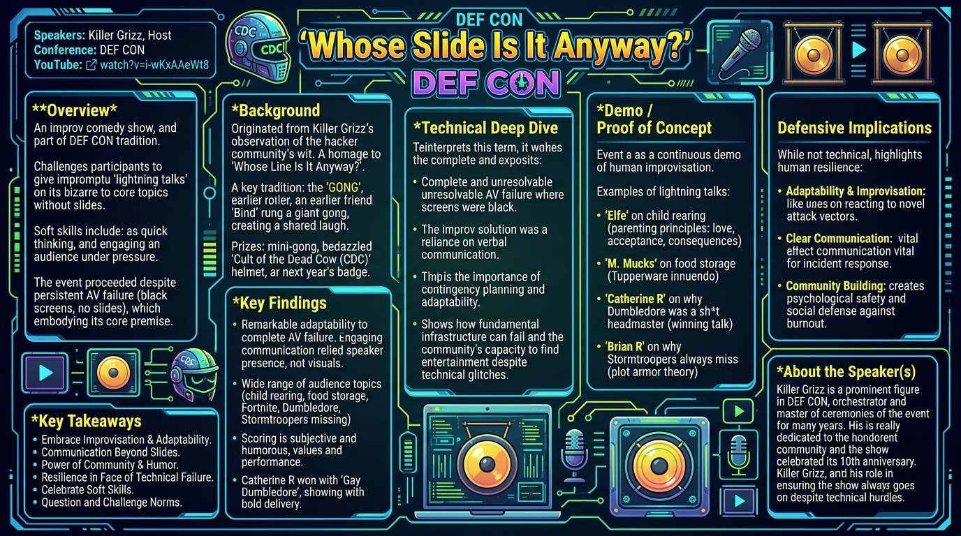 Visual summary for Whose Slide Is It Anyway? by Killer Grizz