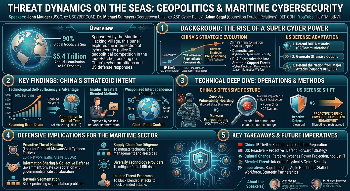 Visual summary for Threat Dynamics on the Seas by John Mauger, Michael Sulmeyer, Adam Segal