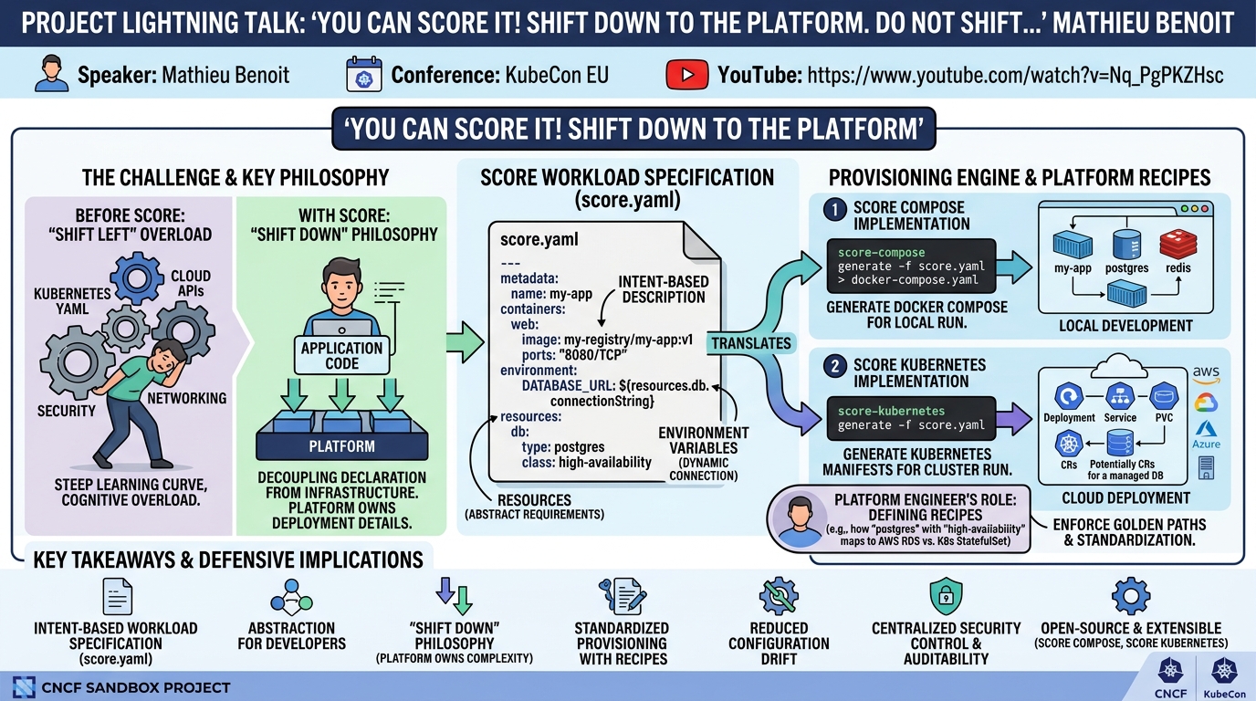 Visual summary for Project Lightning Talk: You Can Score It! Shift Down to the Platform. Do Not Shift... Mathieu Benoit by Mathieu Benoit