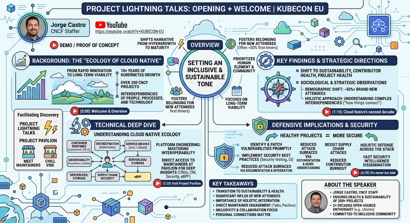 Visual summary for Project Lightning Talk: Opening + Welcome - Jorge Castro, CNCF by Jorge Castro, CNCF