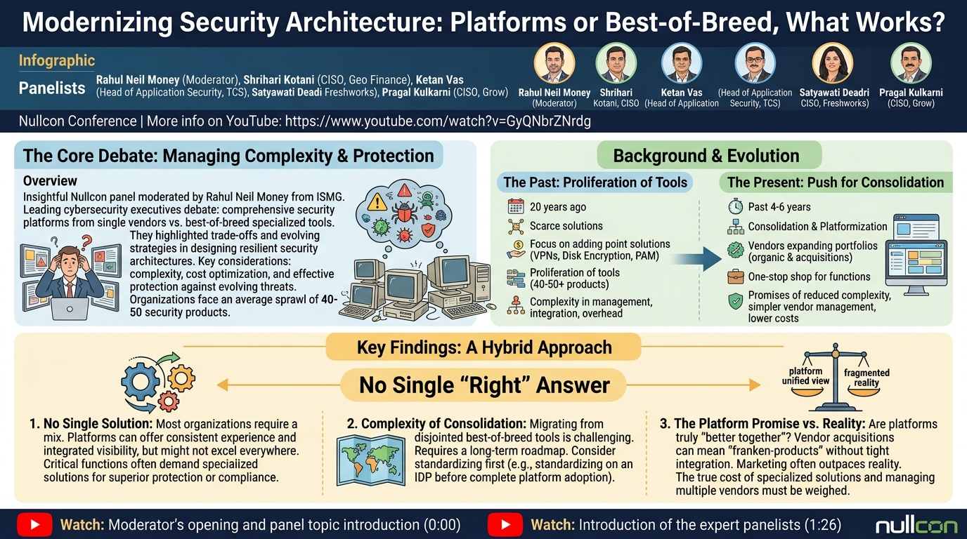 Visual summary for Panel: Modernizing Security Architecture: Platforms or Best-of-Breed, What Works?