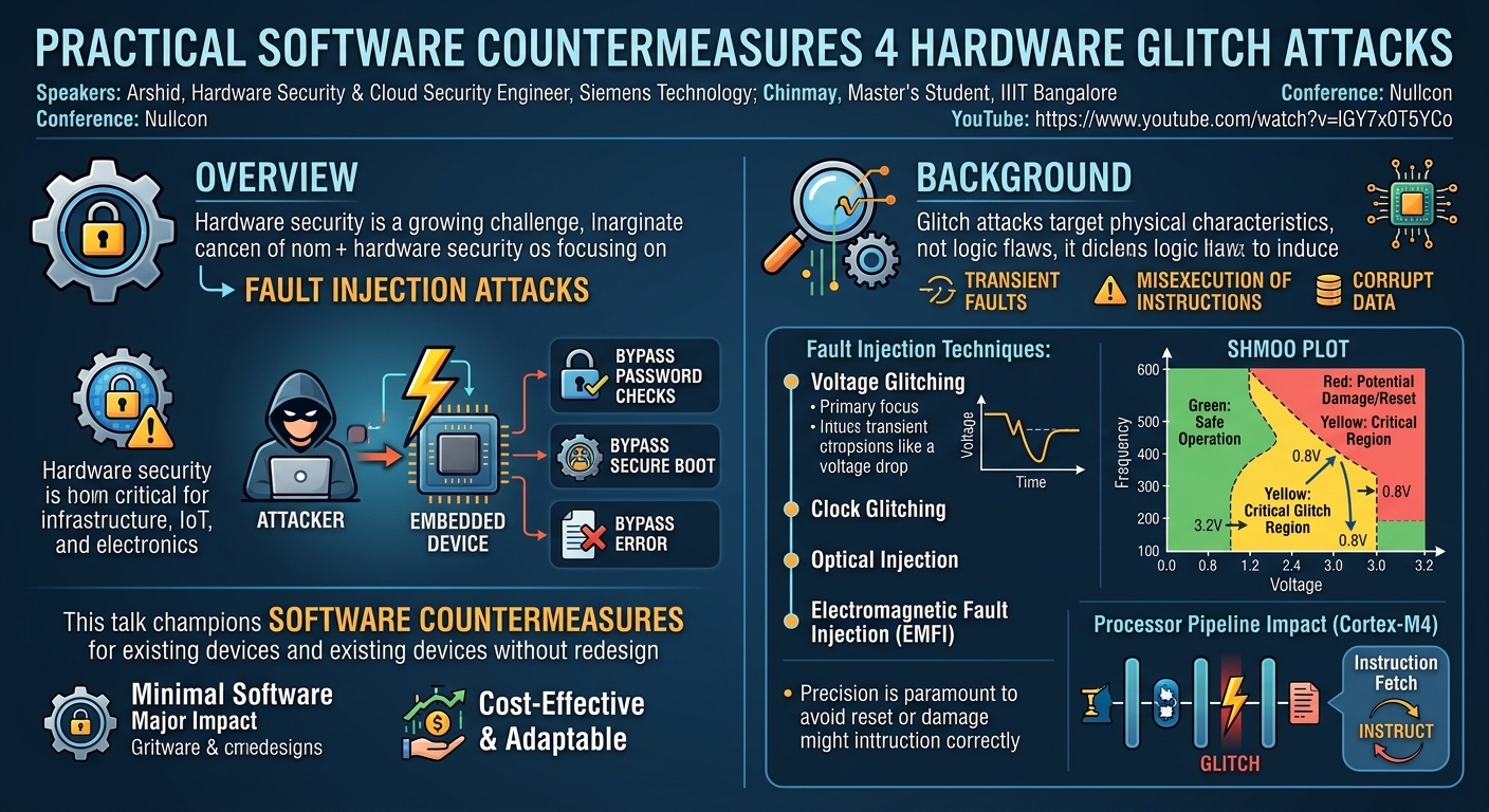 Visual summary for Practical Software Countermeasures 4 Hardware Glitch Attacks- Arshid & Chinmay by Arshid, Chinmay