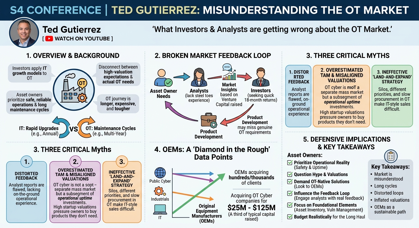 Visual summary for What Investors & Analysts are getting wrong about the OT Market by Ted Gutierrez
