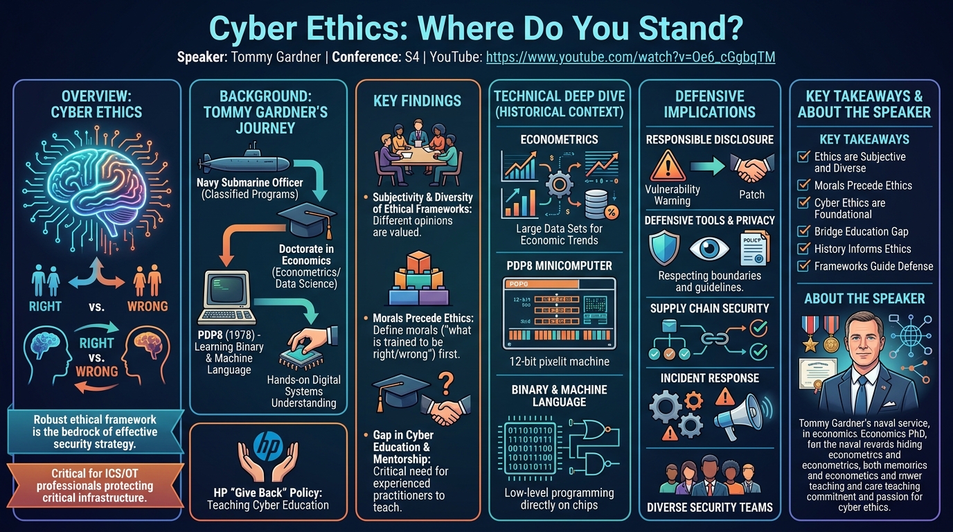 Visual summary for Cyber Ethics: Where Do You Stand? by Tommy Gardner